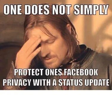 ONE DOES NOT SIMPLW PROTECT ONESFACEBOOK PRIVACY WITH a STAT