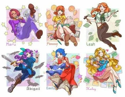 Stardew Valley art The Female Marriage Candidates : Maru, Pe