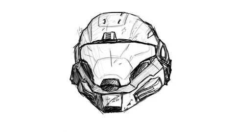 Halo Helmet Drawing at GetDrawings Free download