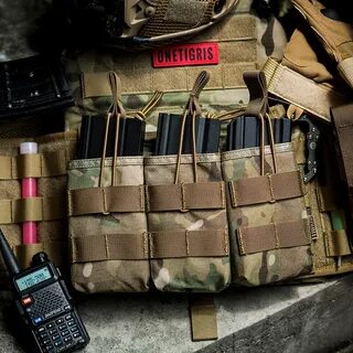 OneTigris тактический MOLLE тройной Открытый Топ подсумок бы