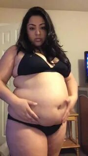 My new bikini! bbw belly play StufferDB - The database of St