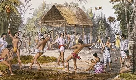 Maquarri dance of the Arawaks at Koraia Reproduction For Sal