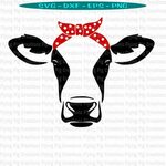 Cow Silhouette,Cow Face,Instant Download Cow Clipart Cows Sv