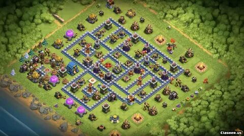 Copy Base Town Hall 12 The TH12 Trophy Base - Below 50% 1-St