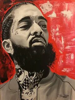Nipsey Hussle Series #2 Painting by Brianna Blue Fine Art Am