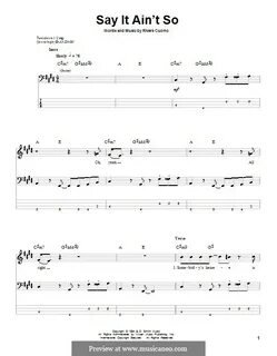 Say It Ain't So (Weezer) by R. Cuomo - sheet music on Musica
