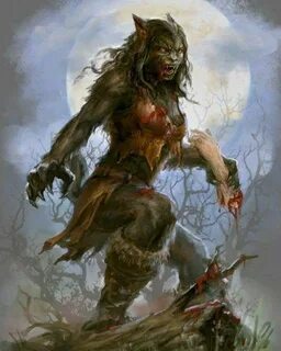 Волкодлак Werewolf art, Creature concept art, Female werewol