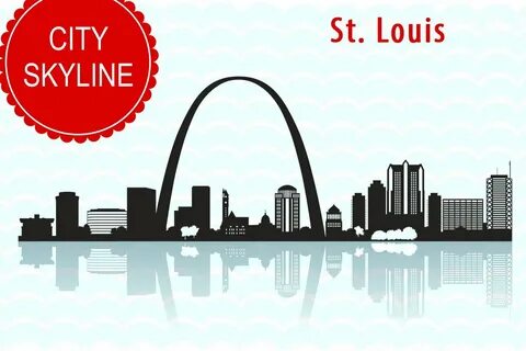 St. Louis city SVG, Vector Skyline Missouri silhouette, USA 