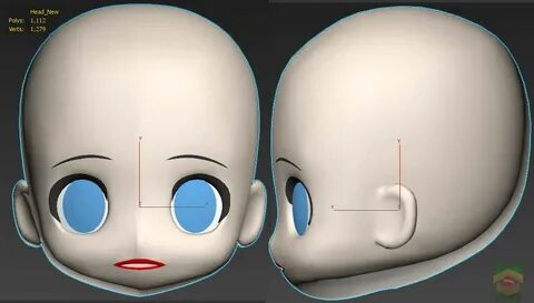 New Chibi Head - 3D and 2D Art - ShareCG