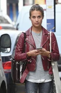 August 27) in London, England. Celebrities leather jacket, L