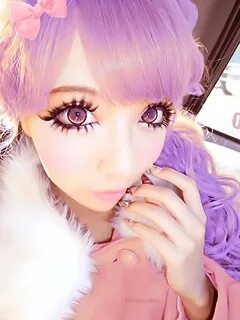 grafika kawaii, purple, and asian Pastel goth makeup, Kawaii