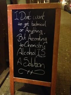 Alcohol is a solution Funny bar signs, Bar signs, Pub signs