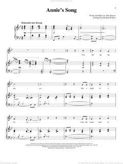 Denver - Annie's Song sheet music for voice and piano (PDF)