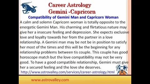 Gemini and Capricorn Love Compatibility - YouTube