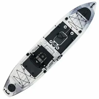 Ascend FS128T Sit-on-Top Angler Kayak - White/Black