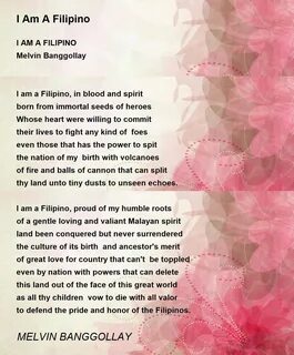 I am a filipino essay