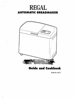 Storing; To Freeze Unbaked Rolls - Regal k6774 Manual & Cook