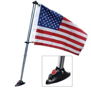 TAYLOR MADE U.S. Flag Kit with Flat Surface Boat Mount West 