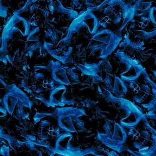 Film Blue Fire Skull Hydrographic Water Transfer HYDRODIPPIN