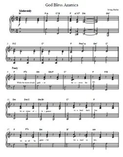 God Bless America Sheet Music and Piano Tutorial