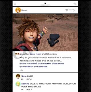 more kingstagram/sora’s selfie shenanigans Kingdom hearts fu