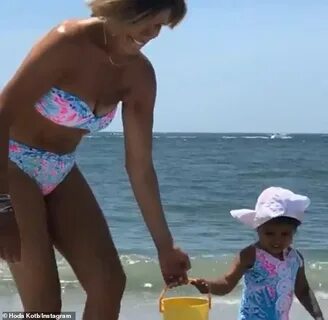 Hoda Kotb, 54, shows off her body in a brightly-colored biki