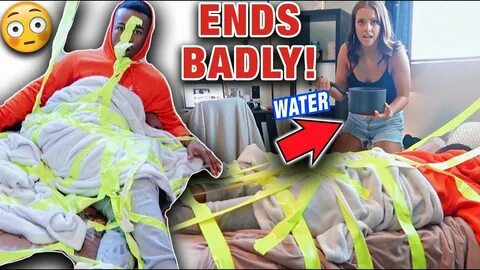 DUCT TAPE PRANK WHILE SLEEPING!! (GONE WRONG) - YouTube