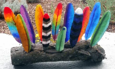 Fused Glass Feathers - Delphi Artist Gallery Glass fusing pr