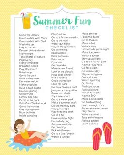 Summer Fun List Printable - Let's DIY It All - With Kritsyn 