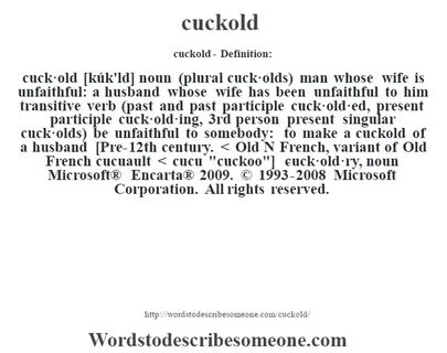 cuckold definition cuckold meaning - words to describe someo