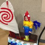 Hei hei from Moana and his little boat--chicken costume Chic