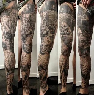 Leg Tattoo Sleeves Drawings Leg Sleeve Tattoo Design Leg sle