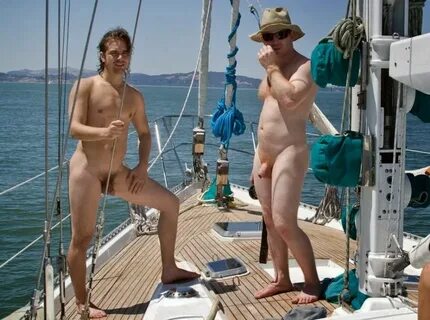 Nude men sailing