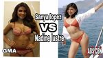 NADINE LUSTRE VS SANYA LOPEZ (hottest photo) - YouTube