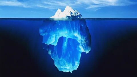 Download Wallpaper glacier, iceberg, under water. 