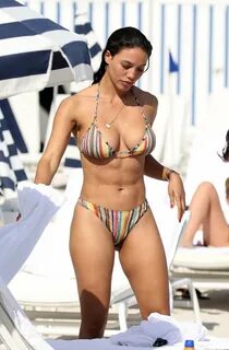 Jessica Ledon in Bikini on the beach in Miami GotCeleb