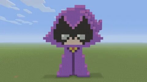 Minecraft Pixel Art - Raven From Teen Titans GO! - YouTube