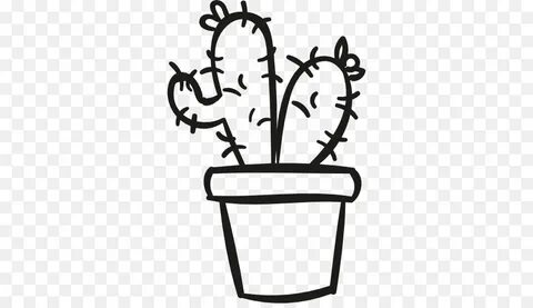 Black And White Flower clipart - Cactus, Flower, Tree, trans