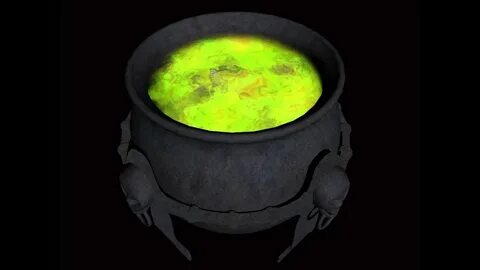 Witches Cauldron with Skull - YouTube
