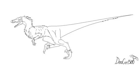 Velociraptor Lineart By DinoGirl500 On DeviantART - AZ Dibuj