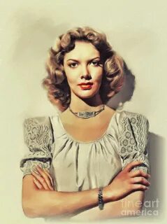 Barbara Lawrence, Vintage Actress Painting by John Springfie