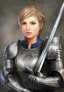 Medieval woman knight, Seung Chan Hong on ArtStation at http