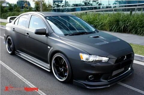 Mitsubishi evo, Mitsubishi lancer evolution, Matte black car