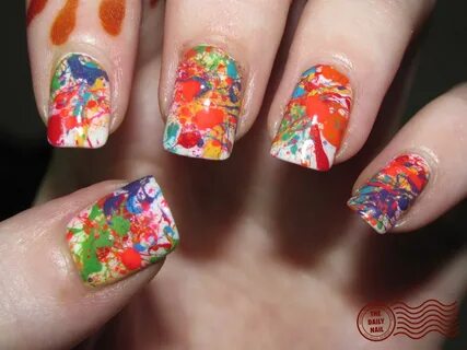 Nail art Ideas For Holi: Colour them!