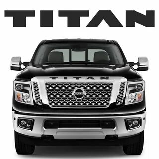 Matte Black Front Grill Vinyl Decal Inlays For 2016-2022 2023 Nissan Titan ...