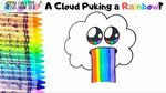 How To Draw A Cloud Vomiting A Rainbow - Drawing for Kids! -