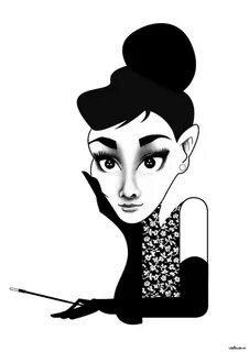 Audrey Hepburn By Valbuena Famous People Cartoon TOONPOOL