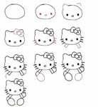 How to draw hello kitty Drawing for kids, Easy drawings, Hel