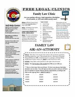 Free Law Clinic Flyer