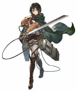 Mikasa Character Art from Granblue Fantasy Attack on titan a